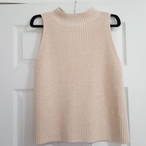GAP Cable Knit Mock Neck Sleeveless Sweater